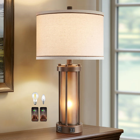 RORIA amber glass nightlight emits a gentle glow for soft mood lighting