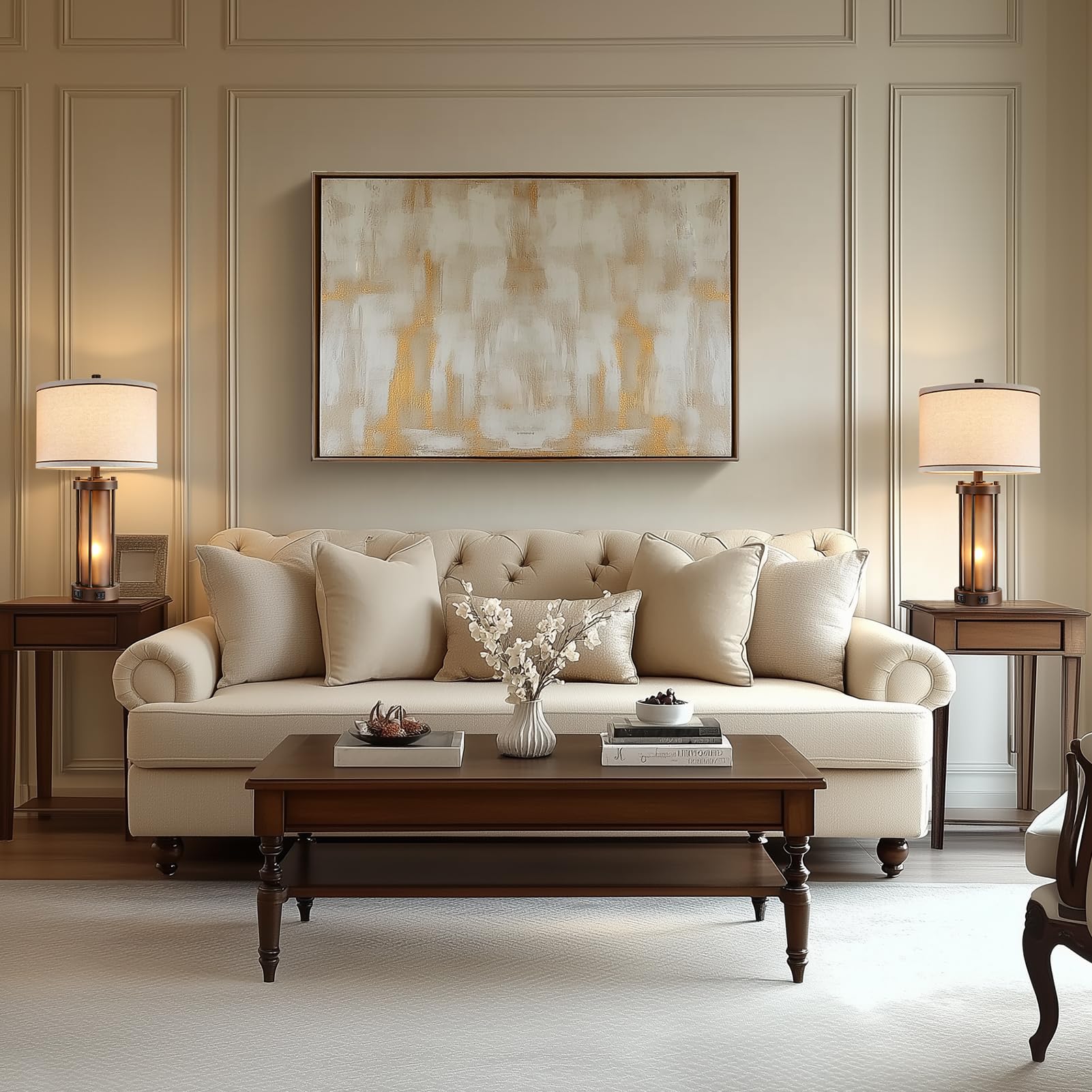 RORIA brown metal base lends sturdy build and timeless appeal