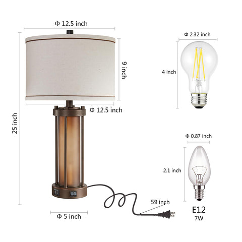 RORIA includes two LED bulbs for immediate use and steady illumination