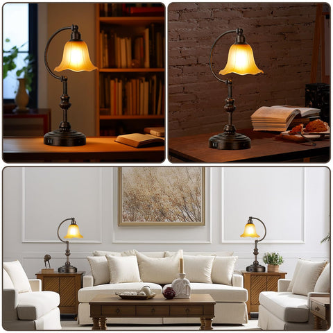 RORIA lamp with USB A+C ports for convenient night charging