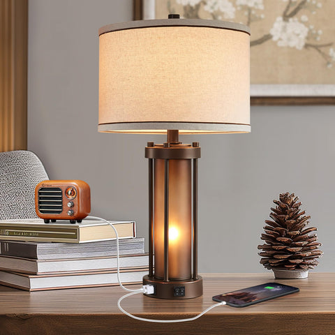 RORIA vintage-inspired lamp complements rustic and industrial decors