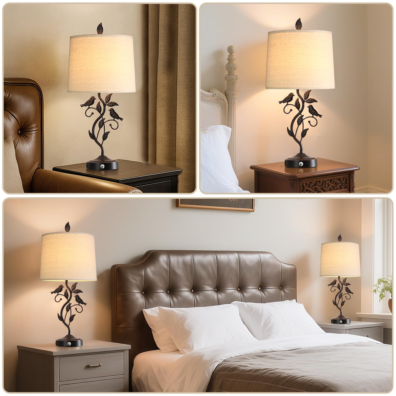 RORIANO 3-way dimmable touch table lamp offers versatile brightness.
