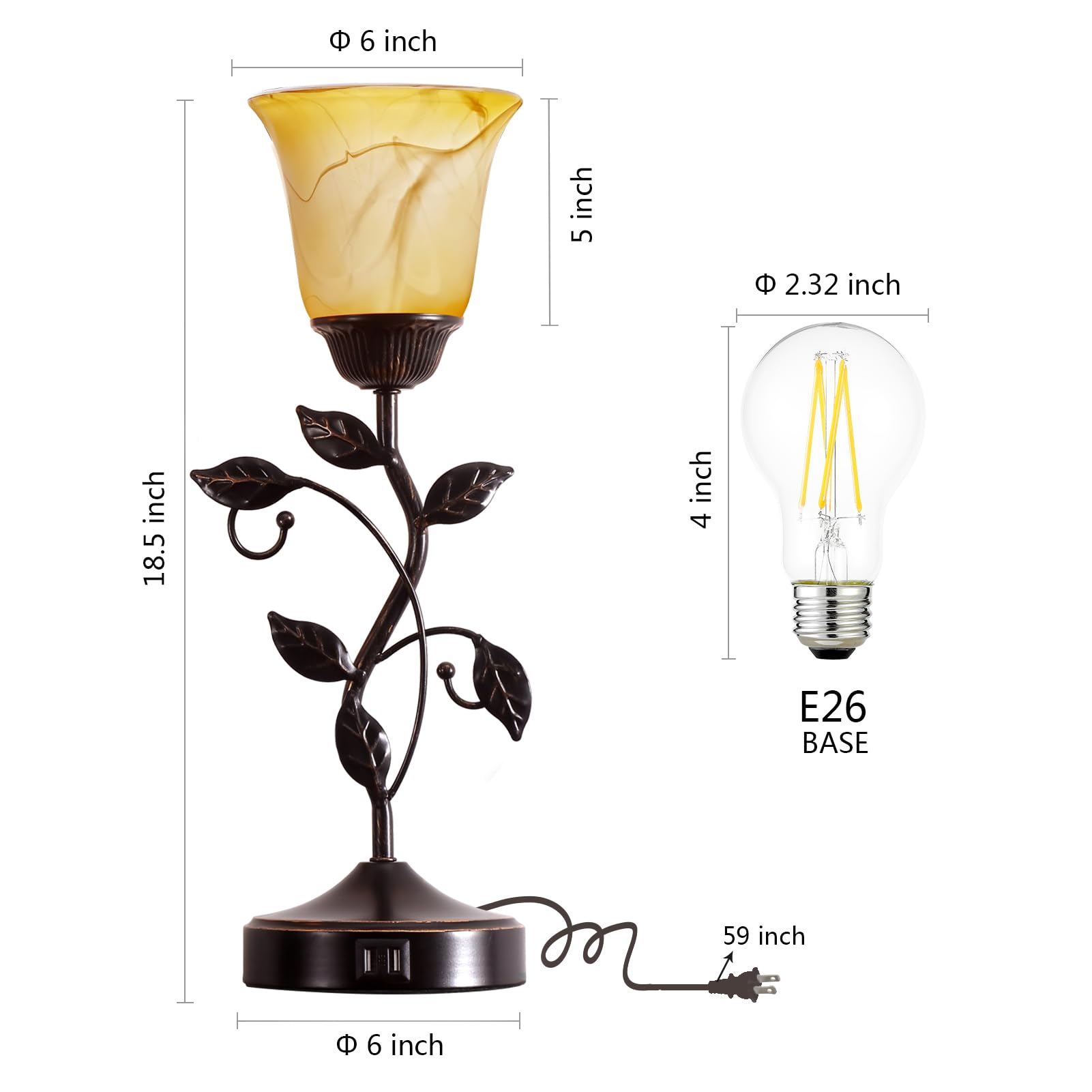 RORIANO amber glass shade creates warm, inviting glow for evenings.