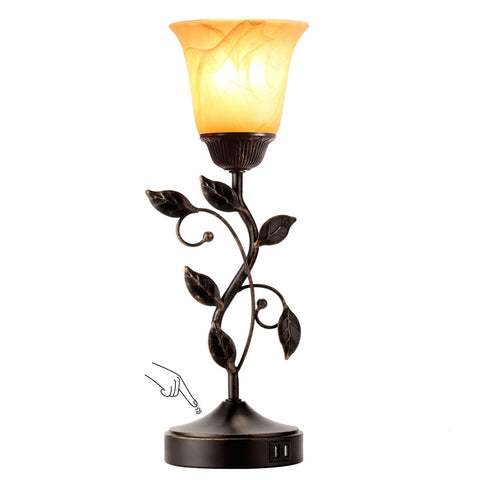 RORIANO leaf table lamp base detail highlights vintage charm