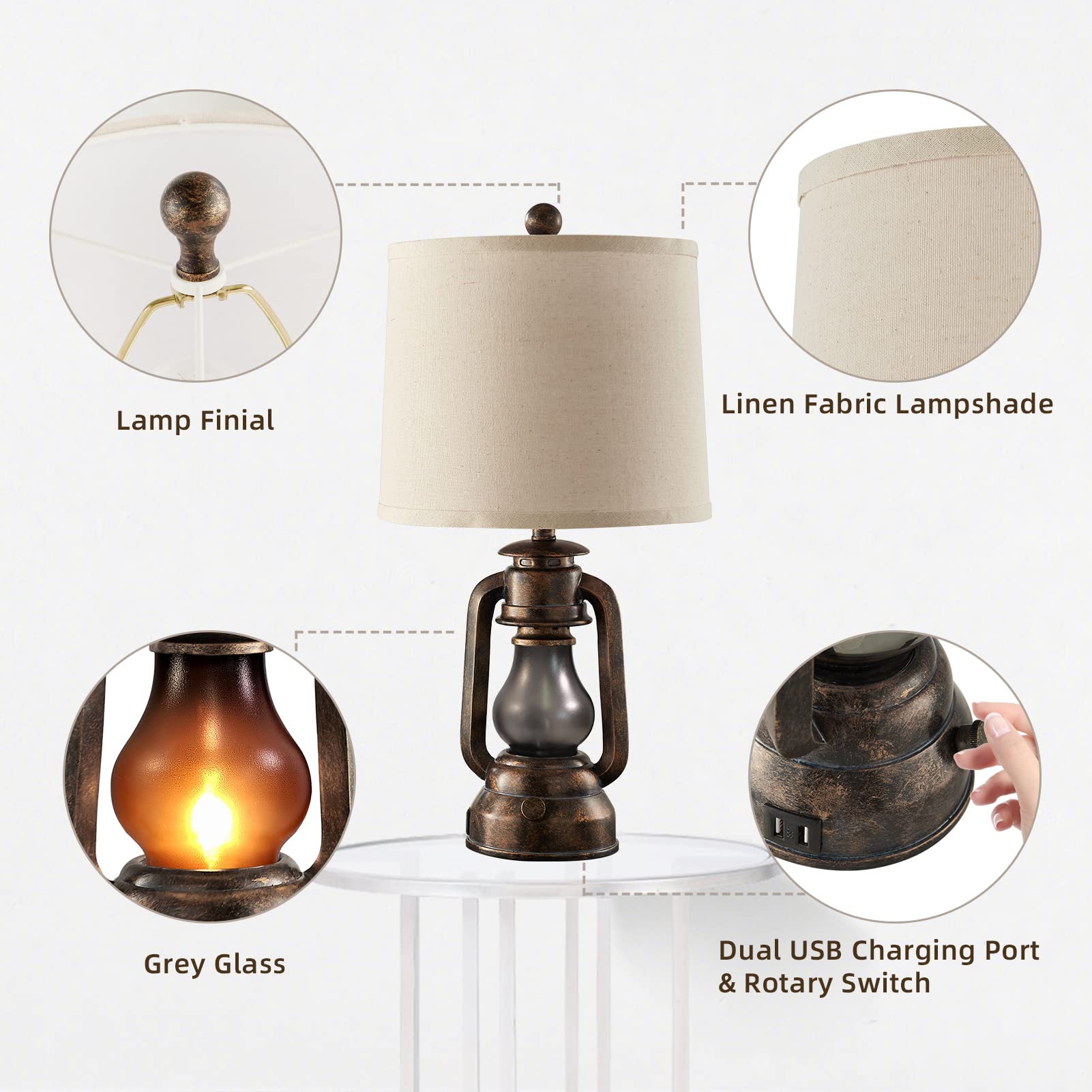 RORIANO natural linen shade softens light for comfortable evenings