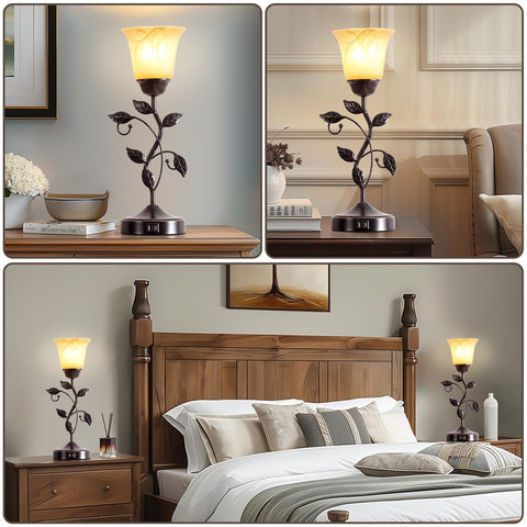 RORIANO lamps with built-in USB ports for convenient device charging.