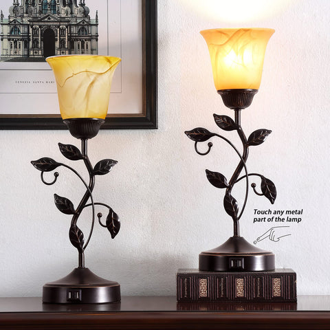 RORIANO vintage bronze finish on leaf lamp