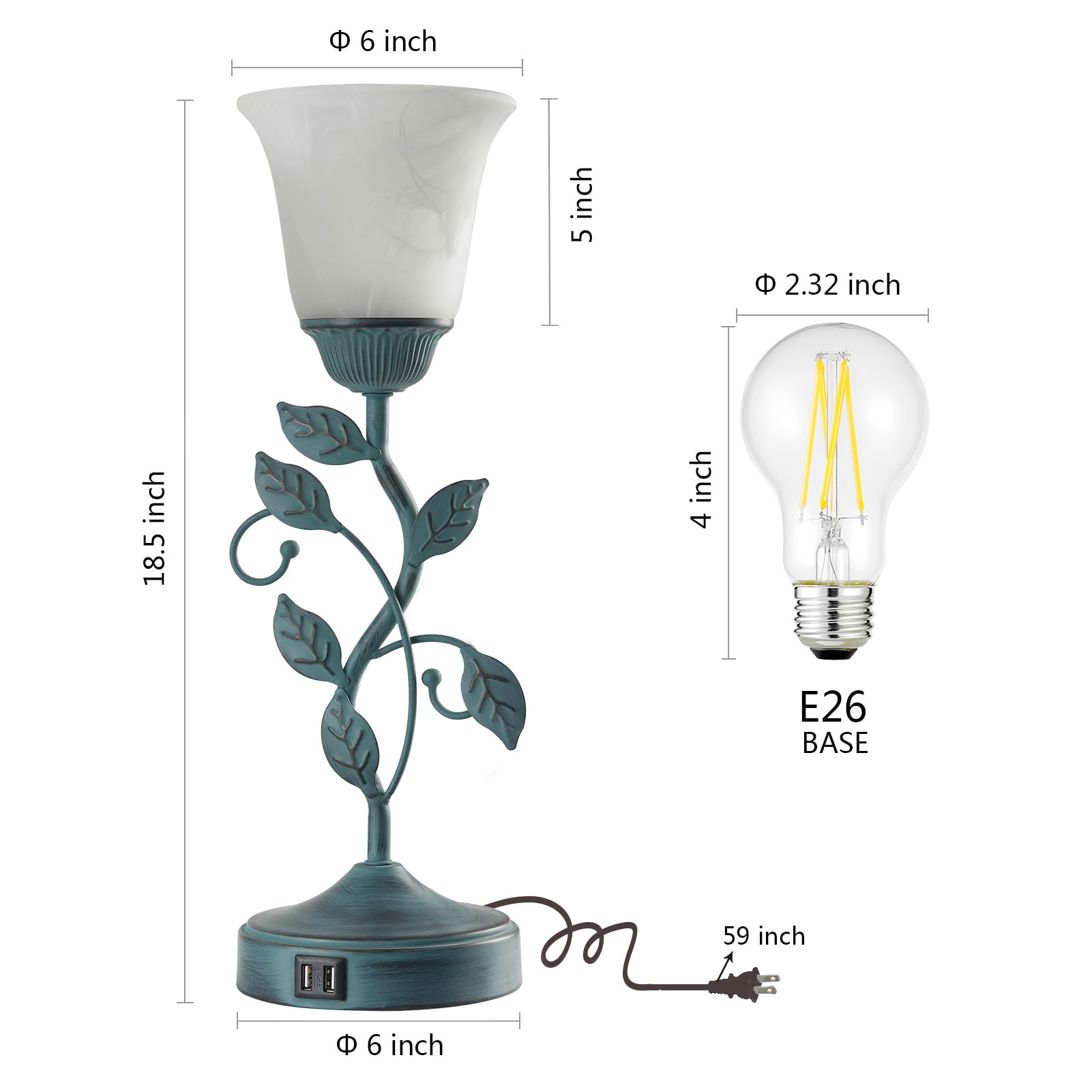 RORIANO vintage leaf table lamp room setup suits living room or bedroom.