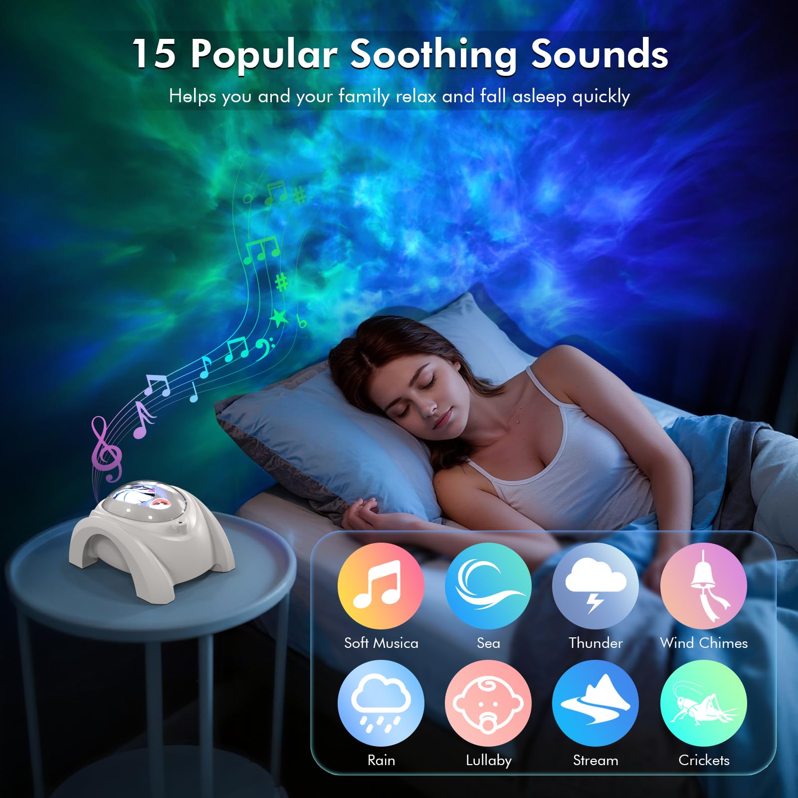 Rossetta Bluetooth speaker delivers crisp tunes with synchronized light show.