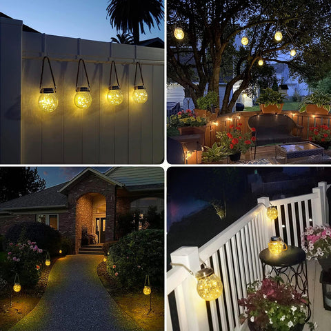 ROSHWEY solar garden light waterproof for year-round outdoor use