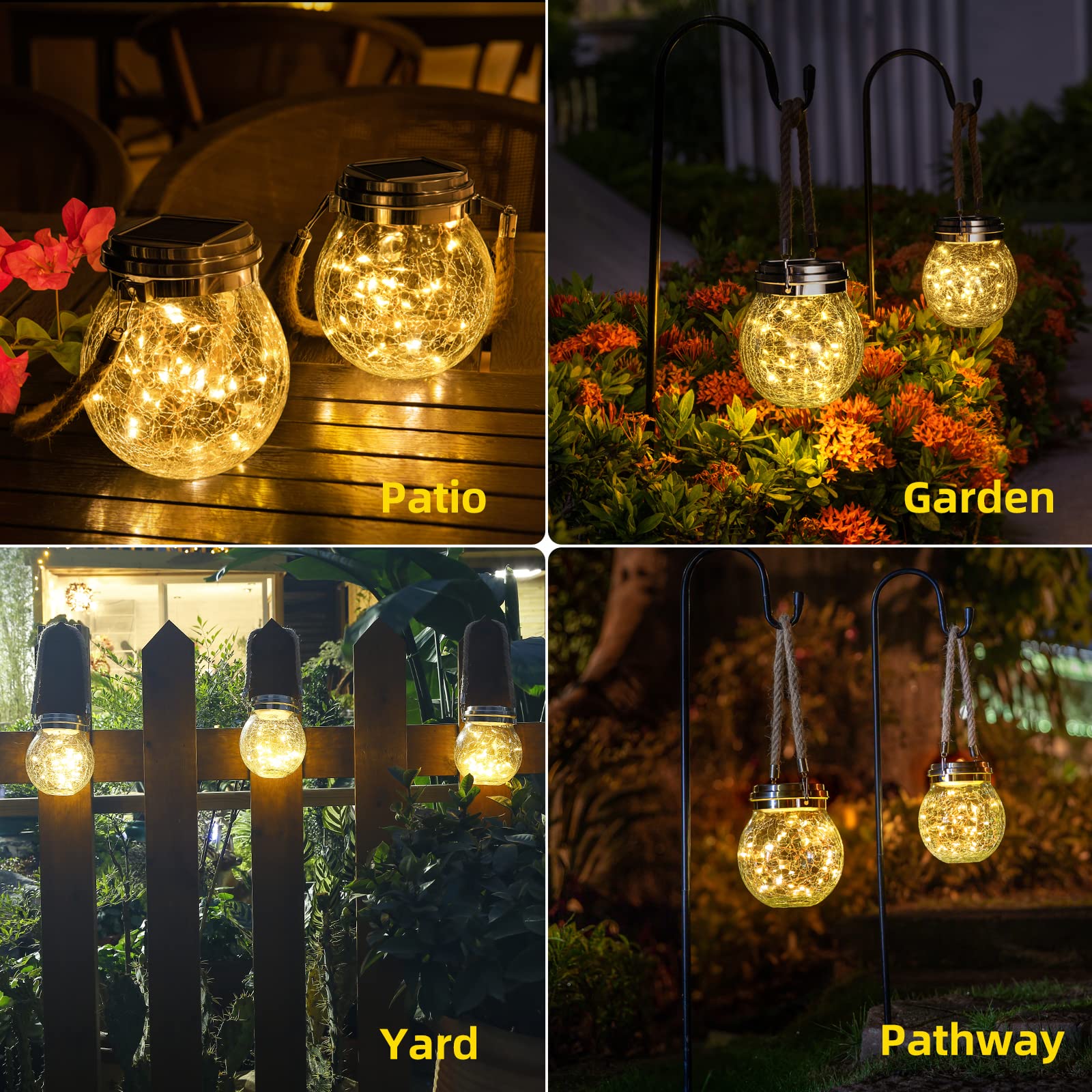 ROSHWEY lantern cracked glass design adds rustic charm to patio