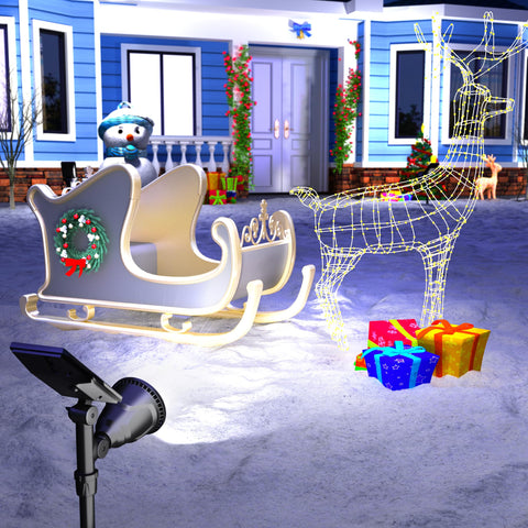 ROSHWEY 4-pack outdoor lights provide versatile yard lighting options.
