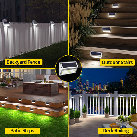 ROSHWEY stainless steel solar deck light highlights decks with durable weatherproof illumination
