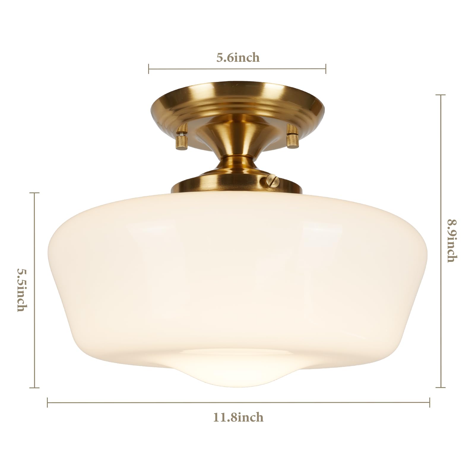 Rosient brass cover detail adds durable, elegant finish.