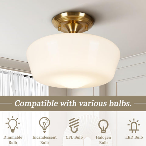 Rosient opal milk glass shade closeup reveals premium texture.
