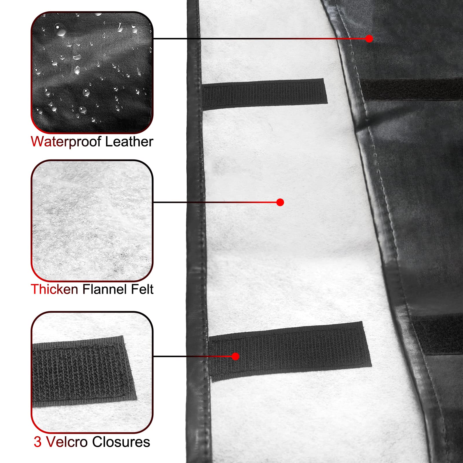 ROSROSE interior close-up shows thick flannel protection against scratches
