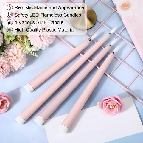 Rossesay flameless taper 12.91 inch candle adds festive glow
