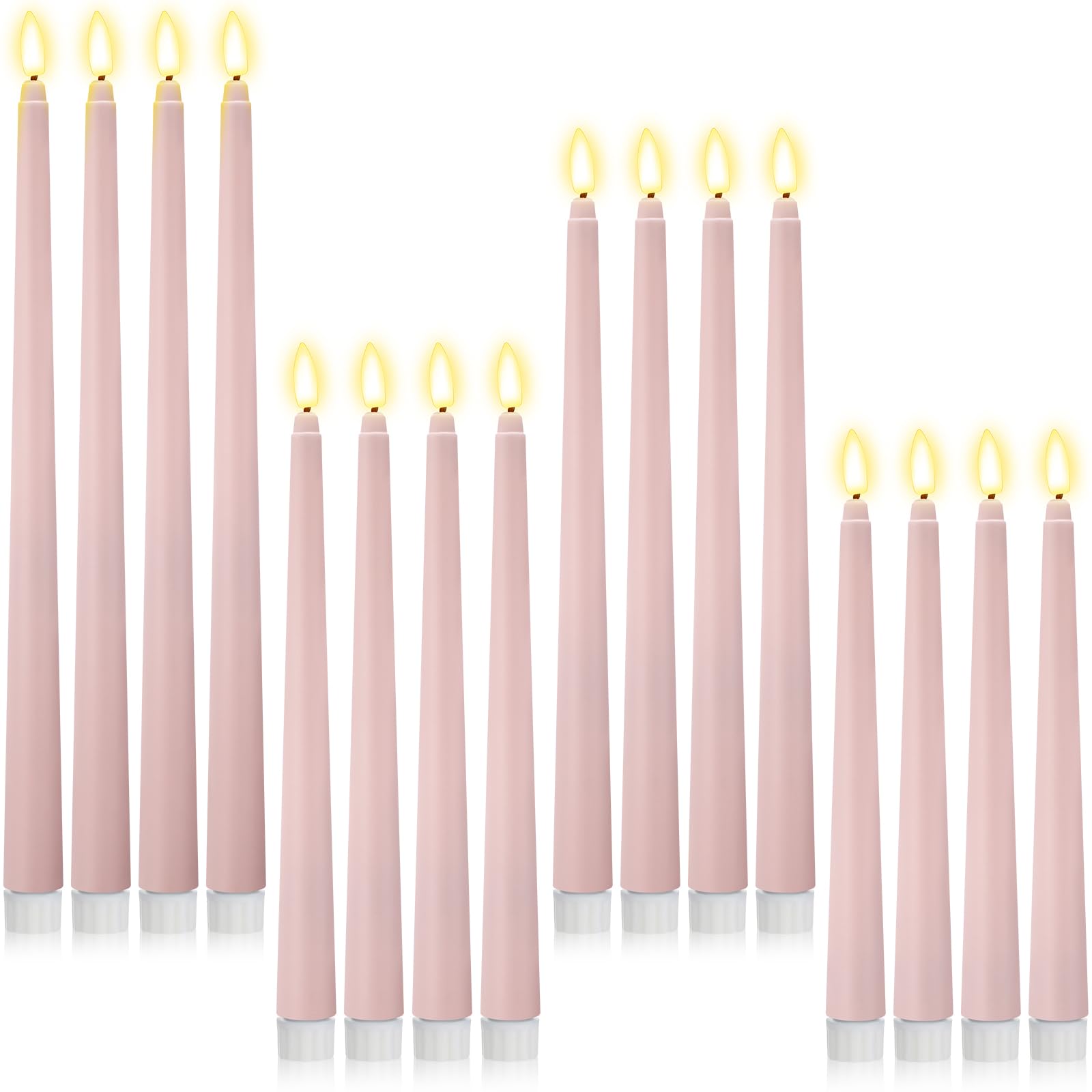 Rossesay flameless taper 8.58 inch candle for warm table ambiance
