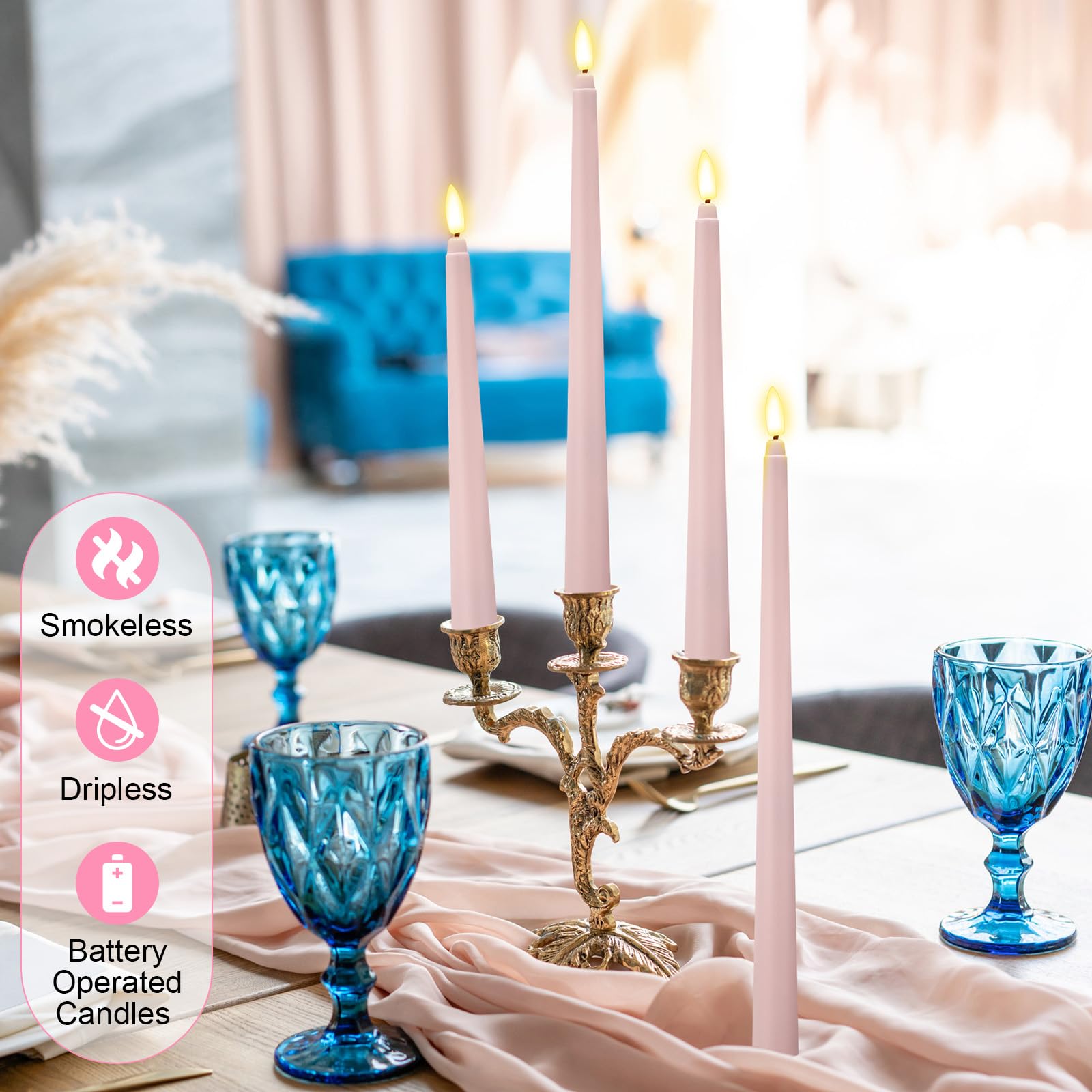 Rossesay 24-pack candle set packaging image shows convenient bulk pack