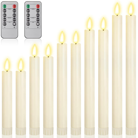 Rossesay flameless taper candles 6-5 inch with remote offer safe ambiance for dining