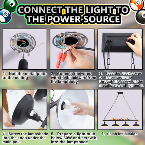 Rossesay four-light setup provides full table coverage for optimal play