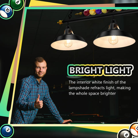 Rossesay three-light design is ideal for game rooms, bars, and cafes.