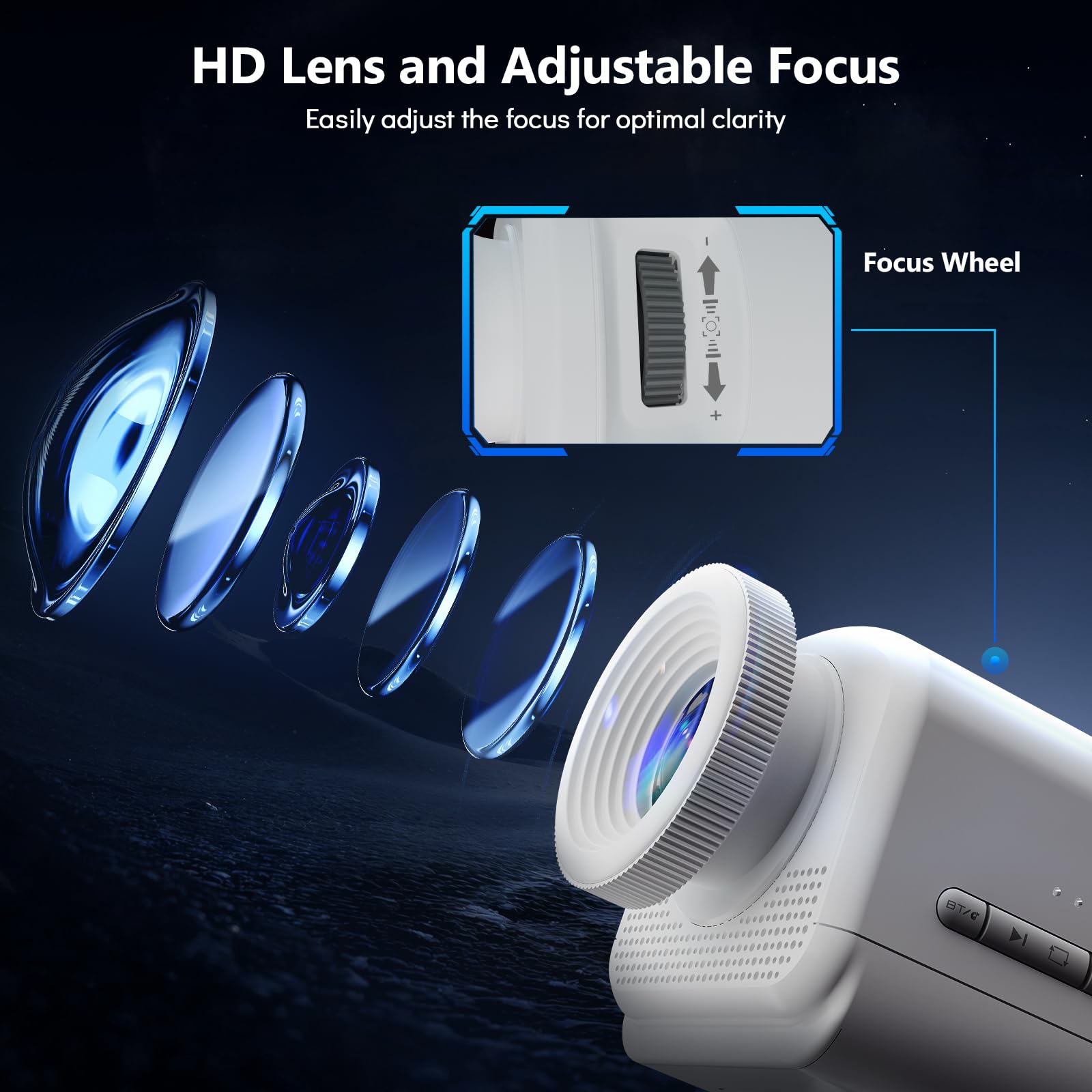 Rossetta 3D Projector covers up to 385 sq ft with adjustable angle