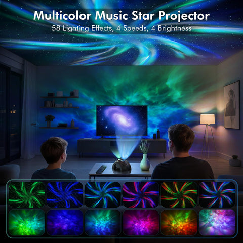 Rossetta color-changing aurora lights set dynamic mood lighting for rooms.
