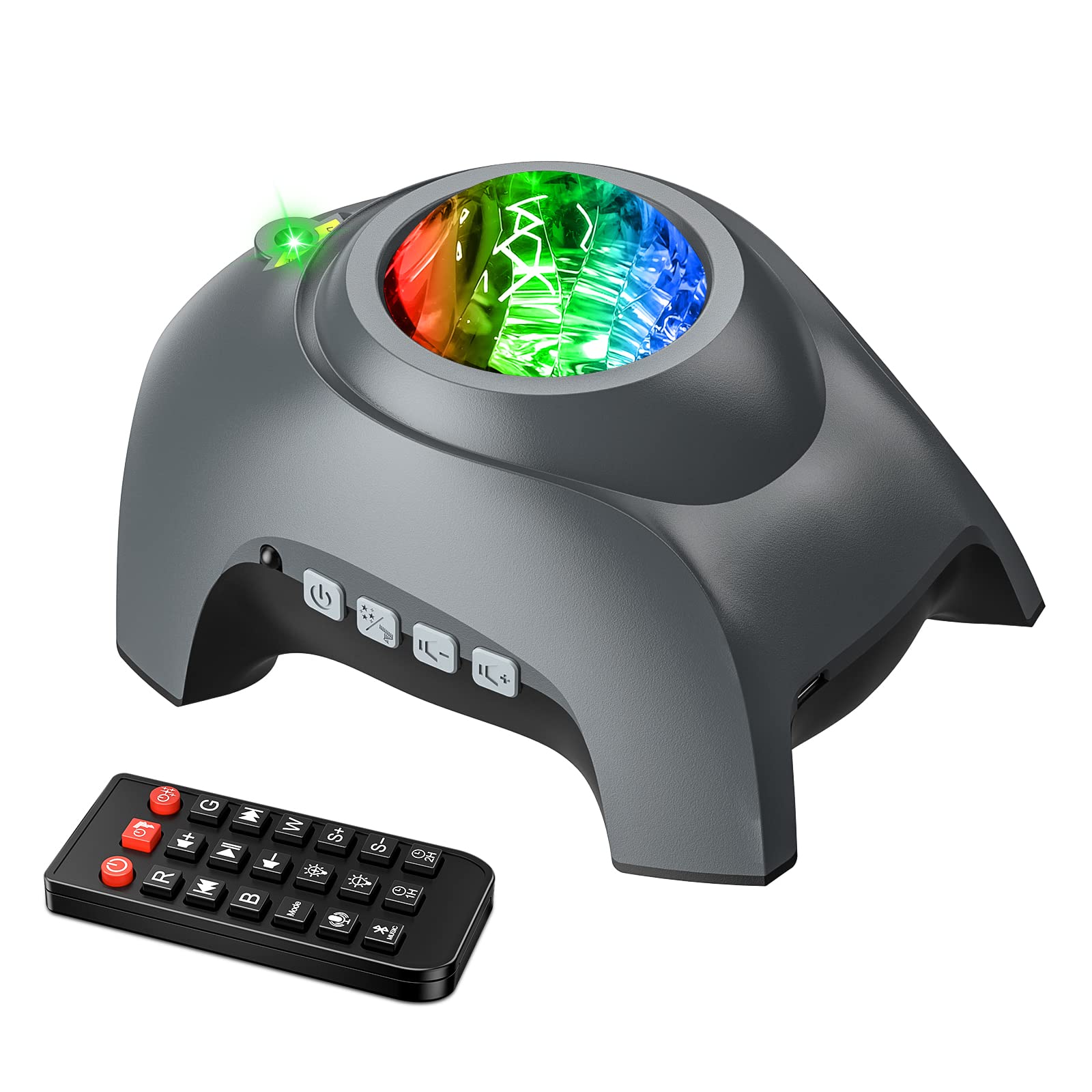Rossetta Star Projector showing gentle aurora projection for a calming bedroom atmosphere