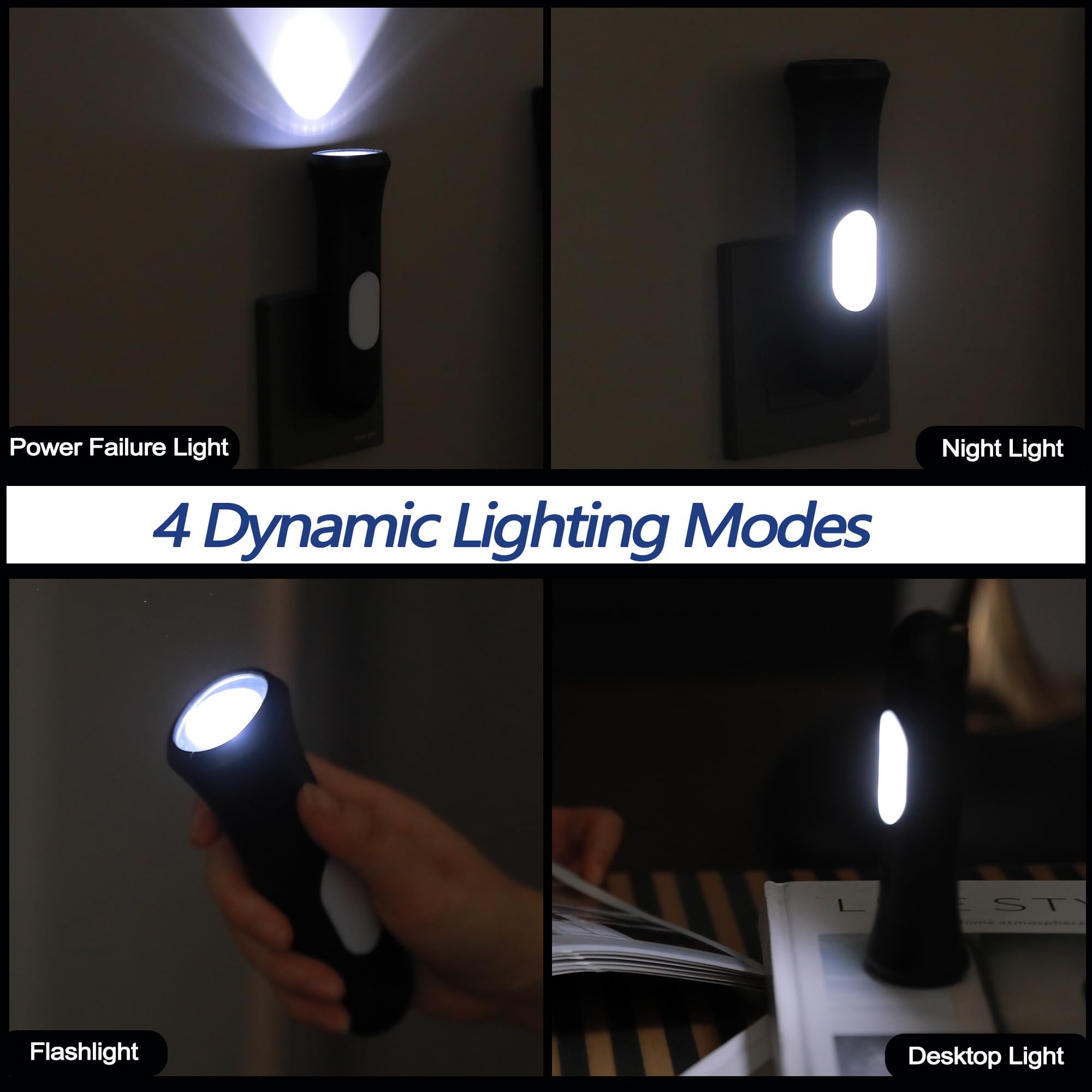 ROSSEX 4-in-1 emergency light during power outage offers reliable hands-free brightness.