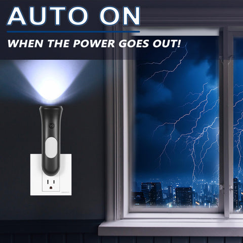 ROSSEX 4-in-1 emergency light wall unit with rechargeable battery for cordless use.