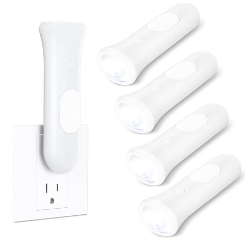 ROSSEX 4-in-1 emergency light in a wall outlet, ready during power outages.