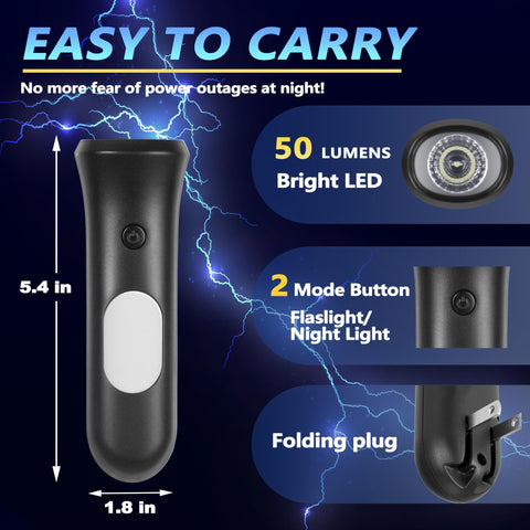 ROSSEX rechargeable LED flashlight ready for quick, cordless use