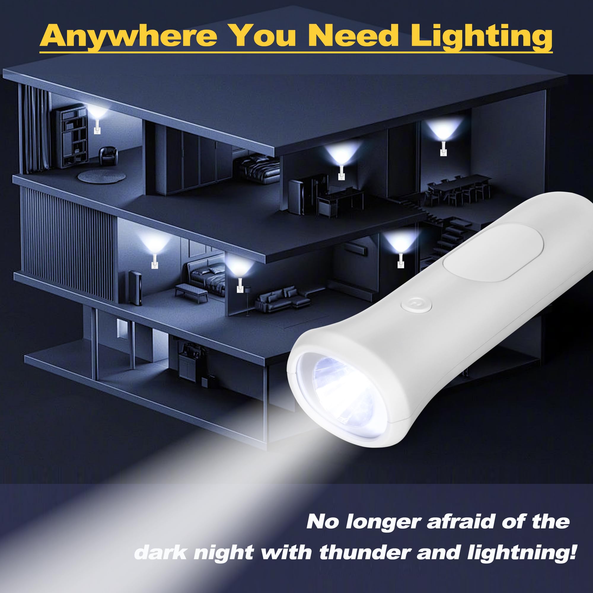 ROSEX soft-white 50-lumen light suitable for late-night tasks and safety checks