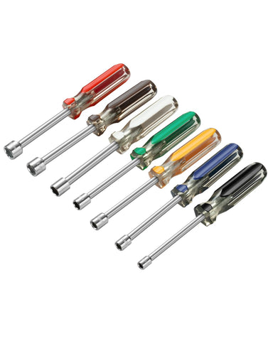 ROTATION 7PC metric nut driver set with color-coded handles for quick size recognition.