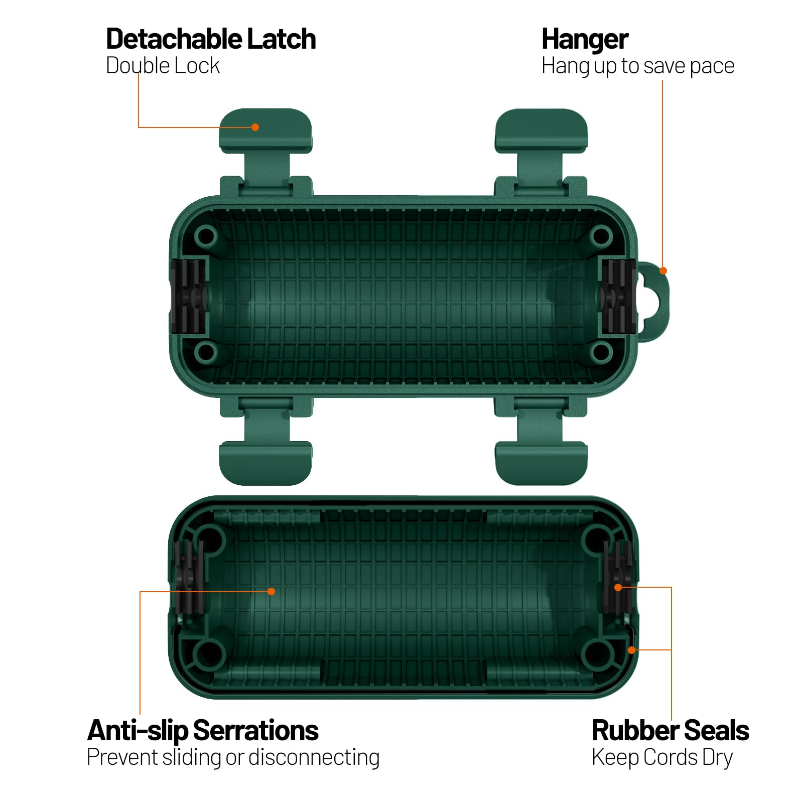 Rotation Plus hook-ready design for wall or tree hanging.