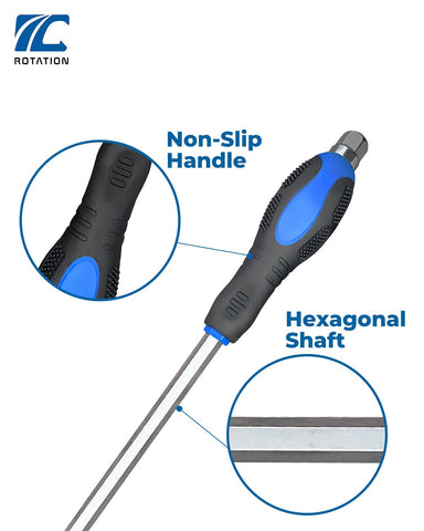 Rotation slotted tips for common hardware assembly and maintenance