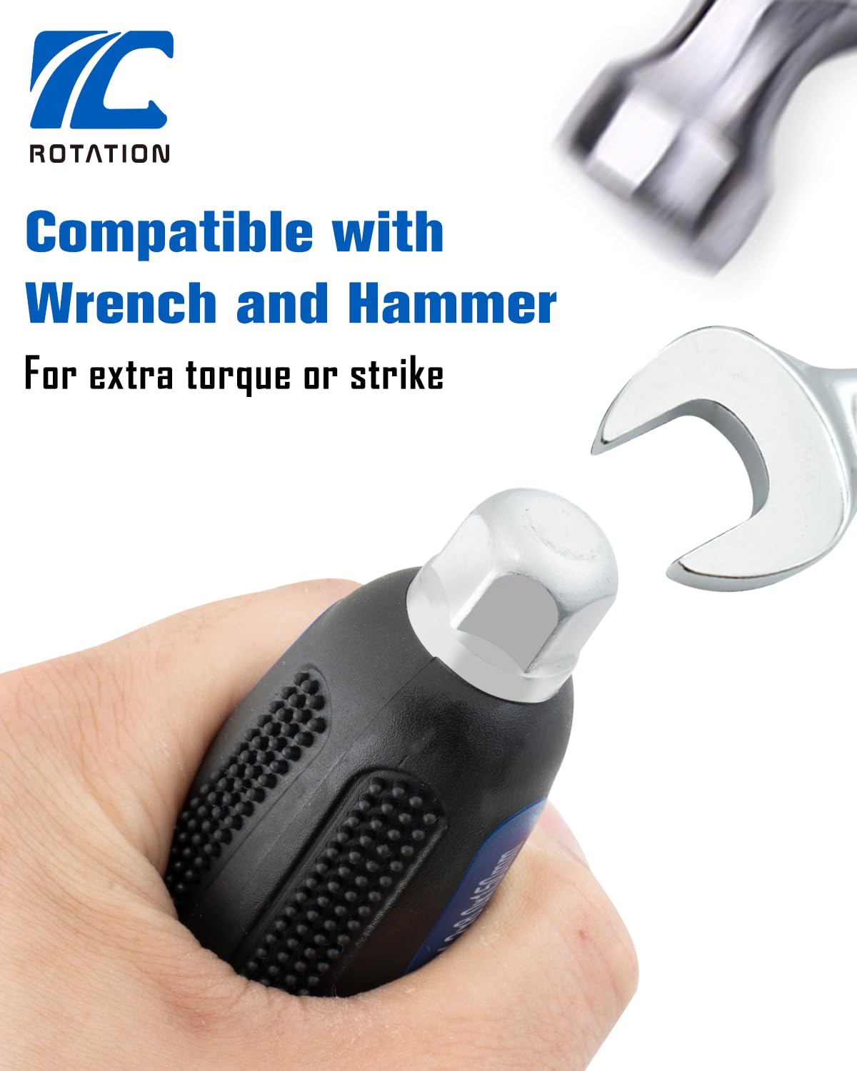 ROTATION go-through handle screwdriver under review for precise alignment and comfortable grip.