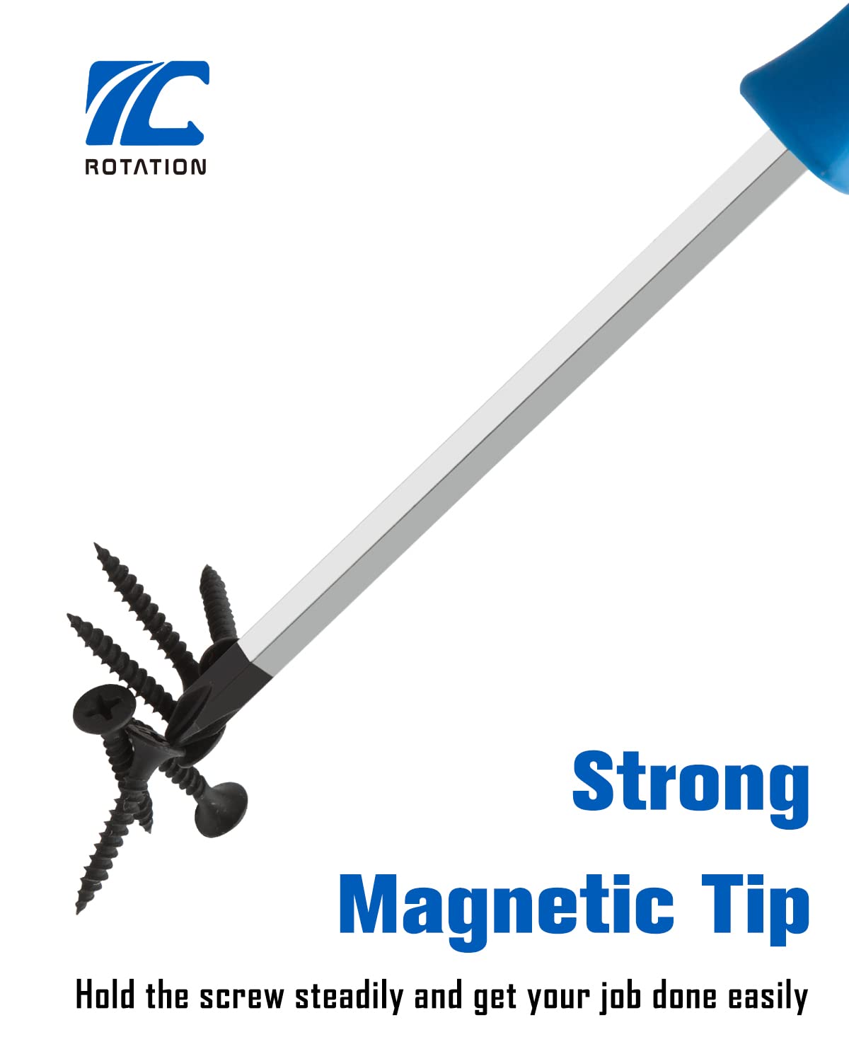 ROTATION size markings with a window box simplify quick identification and reorganization.