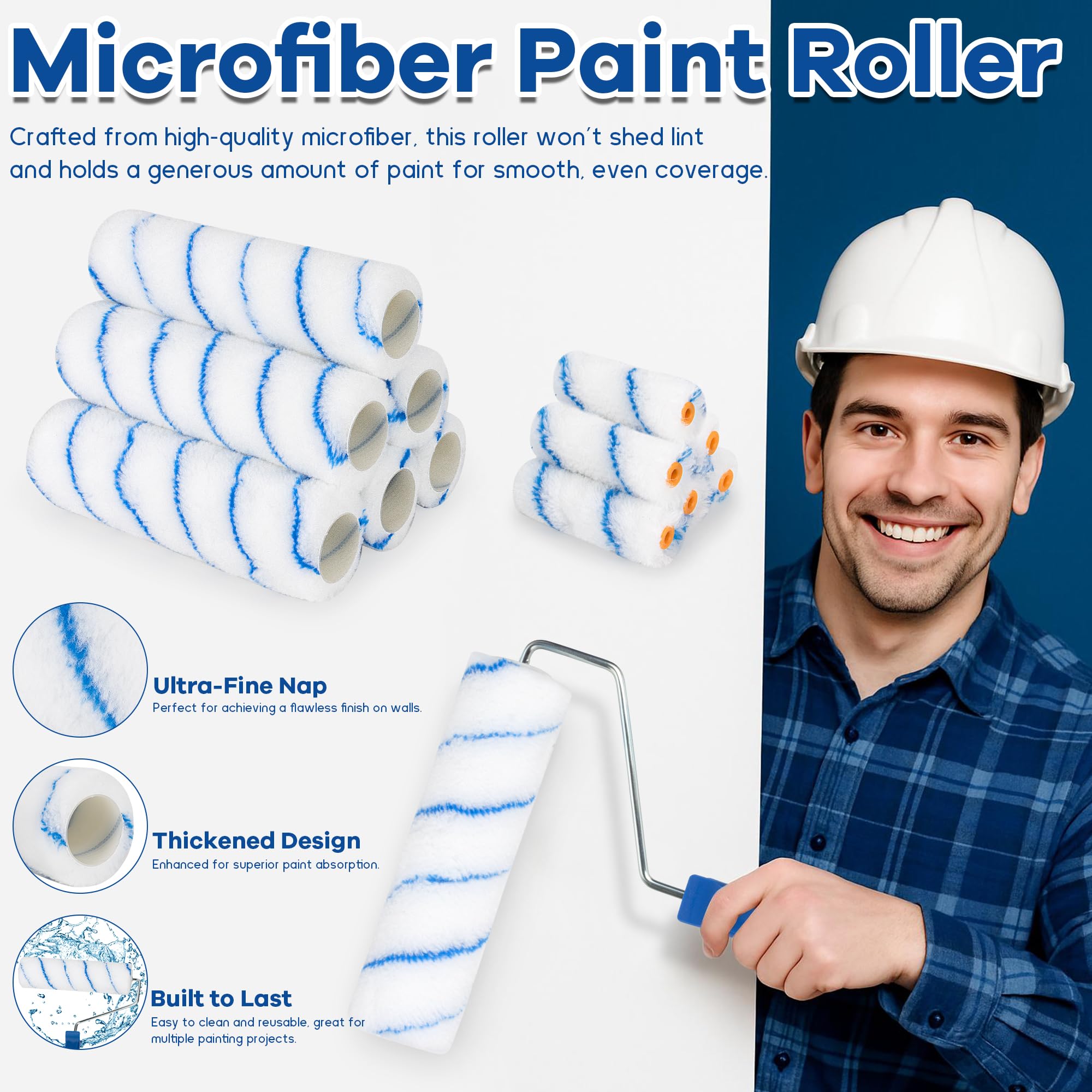 ROTESONNE 9-inch roller frame ensures sturdy, reliable operation.