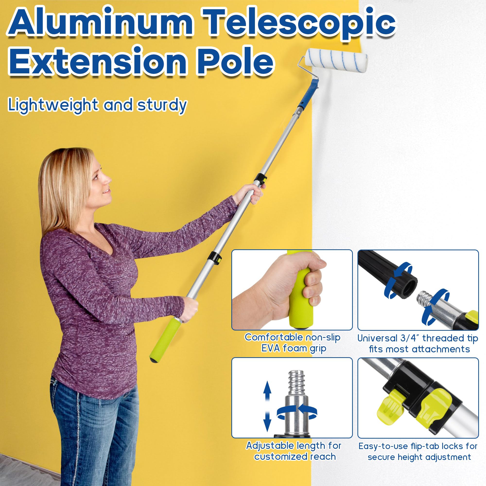 ROTESONNE 9-inch paint tray with liner for easy color changes.
