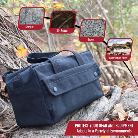 Rothco Mechanic's Tool Bag exterior pockets provide quick access to frequently used tools.