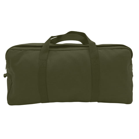Rothco Tanker Tool Bag open main compartment shows ample storage space.
