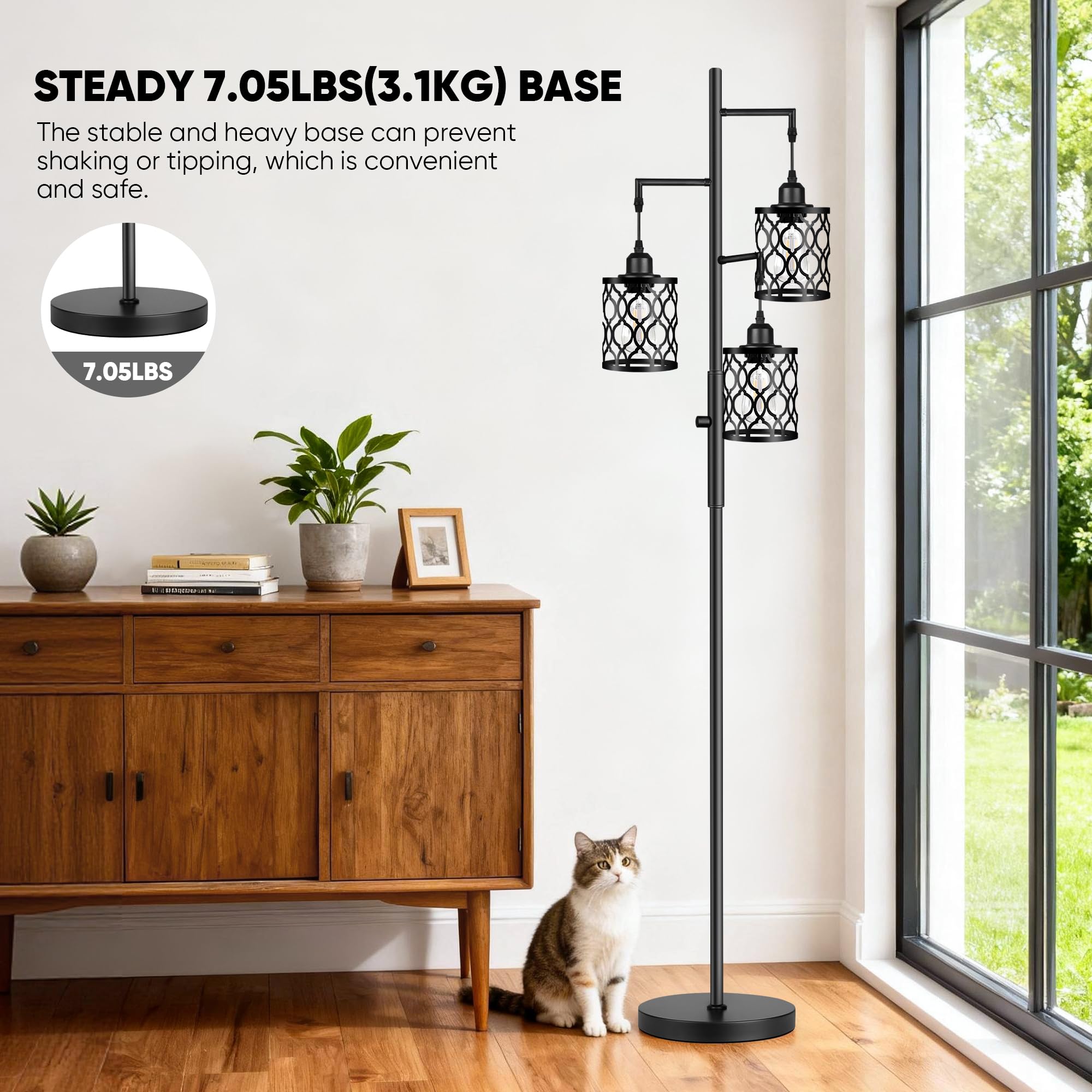 Stepless dimming lets you tailor brightness from soft to bright.