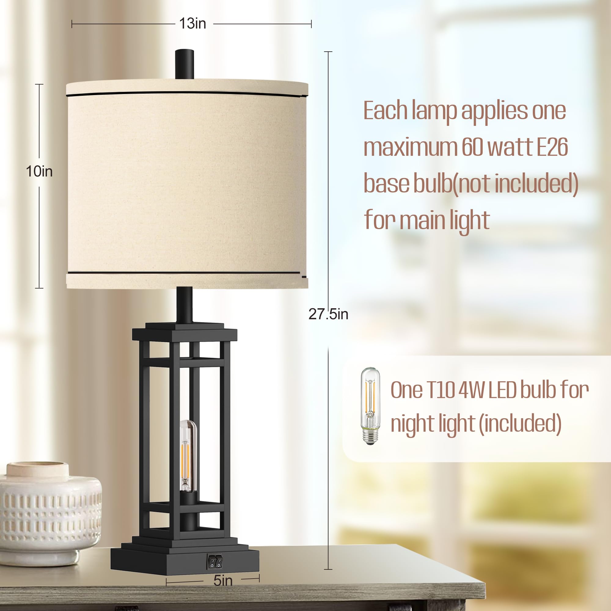 ROTTOGOON dual-lit setup on an end table in living room