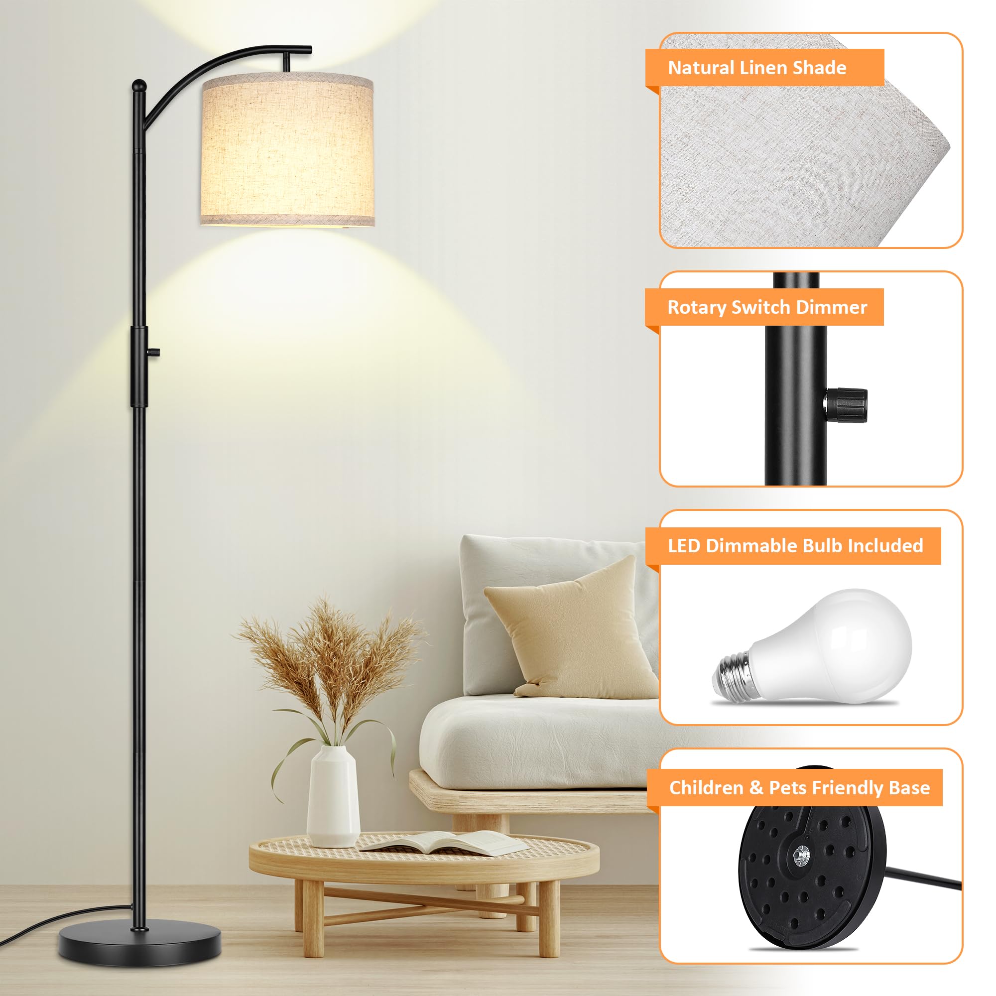 ROTTOGOON 5.9-foot power cord enables flexible room layout