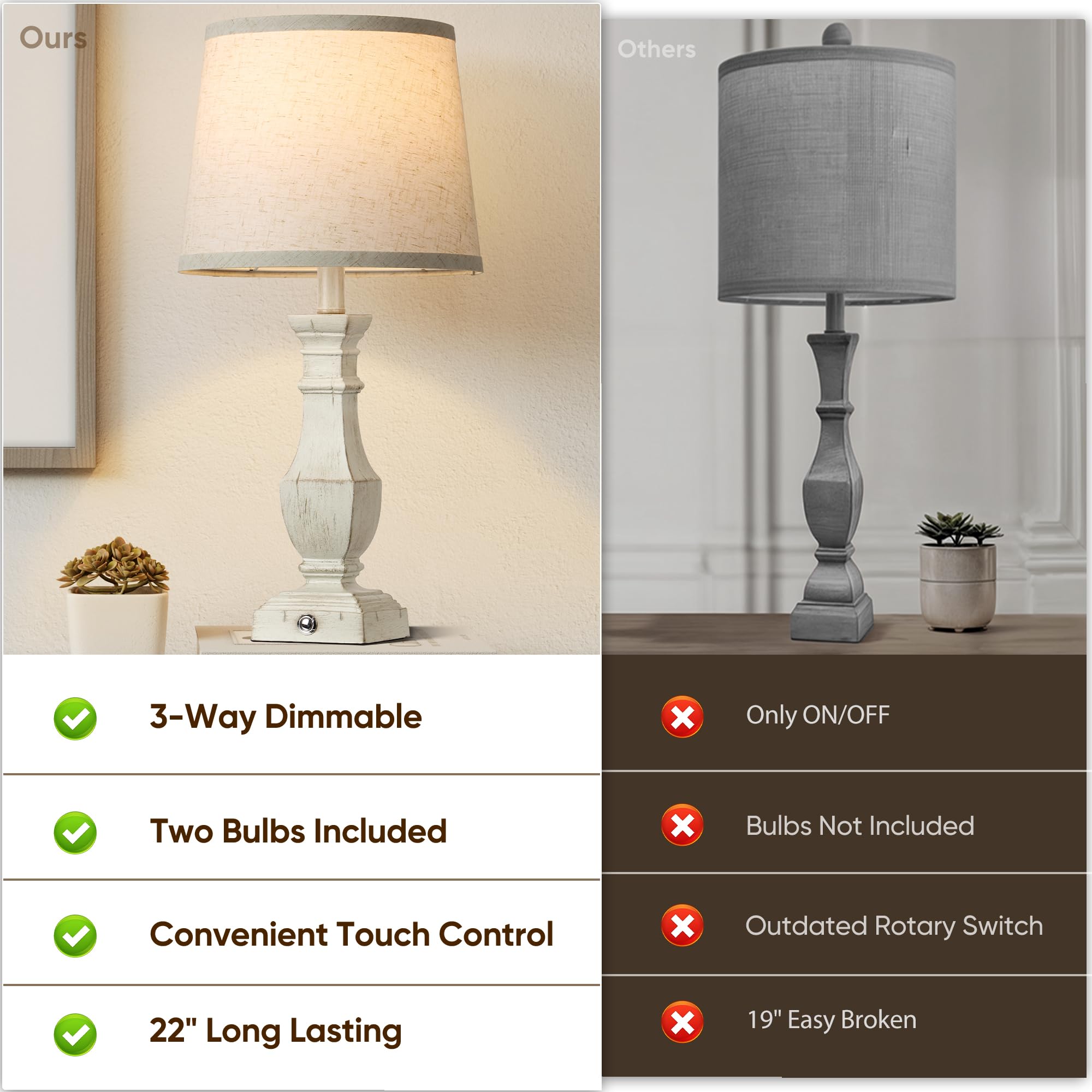 ROTTOGOON antique-white-drum-shade enhances warm bedroom lighting.