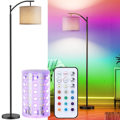 ROTTOGOON battery-operated floor lamp with remote control for effortless lighting in living rooms.