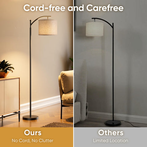 ROTTOGOON cordless standing lamp shown with a slim profile and dimmable light.