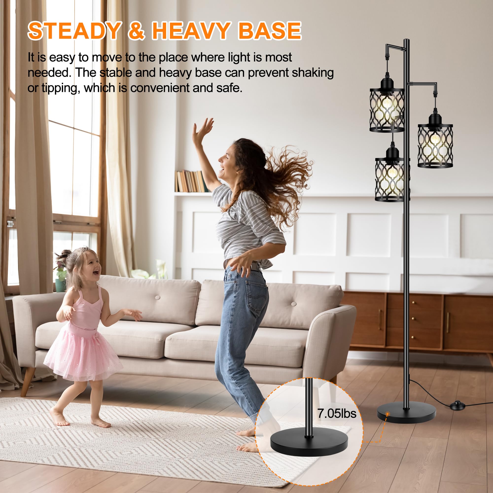 ROTTOGOON three E26 sockets support flexible bulb pairing and mood tuning.